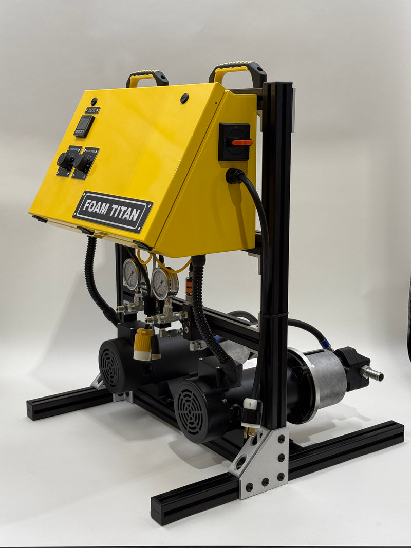Foam Titan spray foam proportioner from the right side