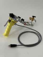 Foam Titan spray gun and aluminum mixing manifold