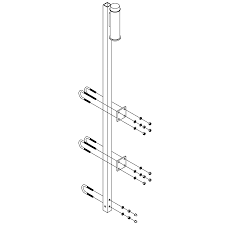 3M DBI SALA DBI/SALA 6116056 Lad-Saf Solid Galvanized Top Bracket (For Ladder System), Ladder System Accessories