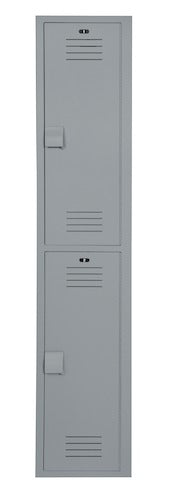 Bradley LK1212602HV-202 Locker 12in.W 12in.D 60in.H- 2-Tier, Standard Lockers
