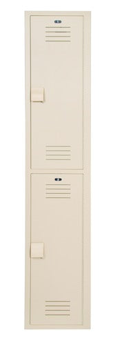 Bradley LK1212722HV-202 Locker 12in.W 12in.D 72in.H- 2-Tier, Standard Lockers