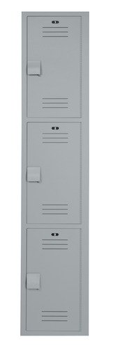 Bradley LK1212723HV-202 Locker 12in.W 12in.D 72in.H- 3-Tier, Standard Lockers