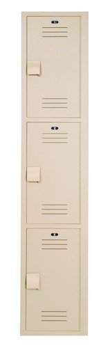 Bradley LK1215603HV-200 Locker 12in.W 15in.D 60in.H- 3-Tier, Standard Lockers