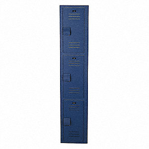 Bradley LK1218603HV-203 Locker 12in.W 18in.D 60in.H, 3-Tier, Standard Lockers