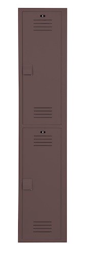 Bradley LK1218722HV-203 Locker 12in.W 18in.D 72in.H- 2-Tier, Standard Lockers