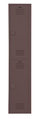 Bradley LK1518722HV-200 Locker 15in.W 18in.D 72in.H- 2-Tier, Standard Lockers