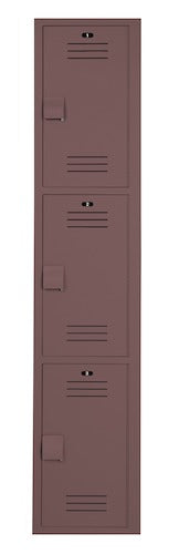 Bradley LK1518723HV-247 Locker 15in.W 18in.D 72in.H- 3-Tier, Standard Lockers