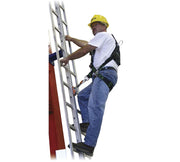 Miller GS0210 GlideLoc 210 Ft. Stainless Steel Ladder Climbing System Kit Fall Protection Equipment, Ladder System Accessories