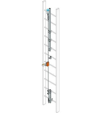 Miller Honeywell VG/80FT Vi-Go Ladder Climbing Safety System Cable, Ladder System Accessories