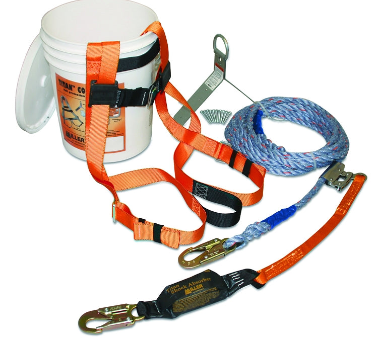 Miller Honeywell TRK2000-Z7/50FT Titan II B-Compliant Roof Kits w/ 50-ft. Lifeline, Rope Lifeline