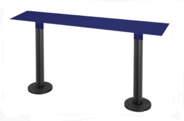 Bradley PED9536-200 Locker Bench 9.5in.W 36in.L18.5in.H, Pedestal Bench