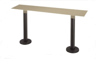 Bradley PED9536-202 Locker Bench 9.5in.W 36in.L18.5in.H, Pedestal Bench