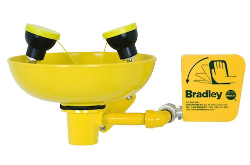 Bradley S19-220FW Wall-Mount Eye/Facewash with Plastic Bowl, Eyewash