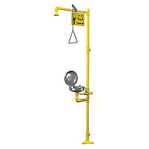 Bradley S19-310DC Drench Shower & Eyewash Unit with Stainless Steel Hinged Dust Cover, Combination Units