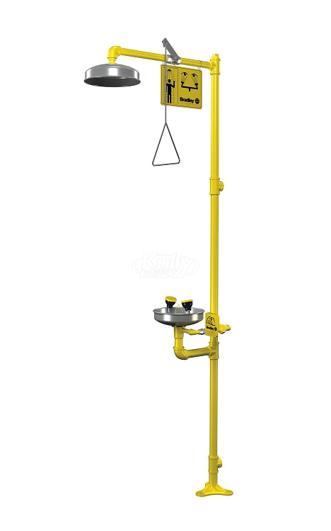 Bradley S19-310SBFW Drench Shower with face/eyewash, Combination Units