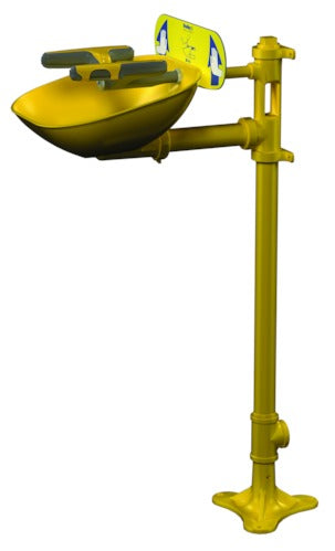 Bradley S19214FW Pedestal-Mounted Eye/Facewash with Plastic Bowl, Eyewash