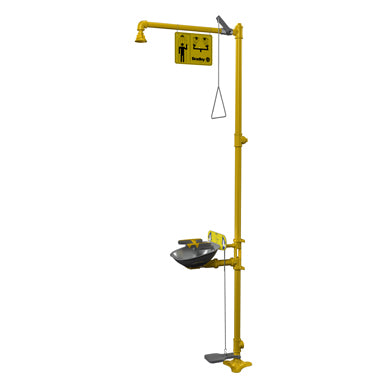 Bradley S19314AC Halo Emergency Eye Face Wash Safety Drench Shower, Combination Units