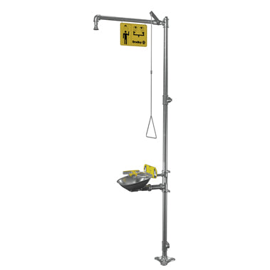 Bradley S19314BFSS Stainless Steel Halo Eye Face Wash Drench Shower, Combination Units