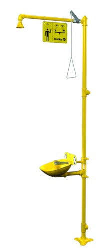 Bradley S19314EWZ Safety Shower and Eyewash, Combination Units