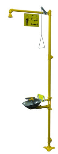 Bradley S19314SBFW Halo Emergency Eye Face Wash Safety Drench Shower, Combination Units