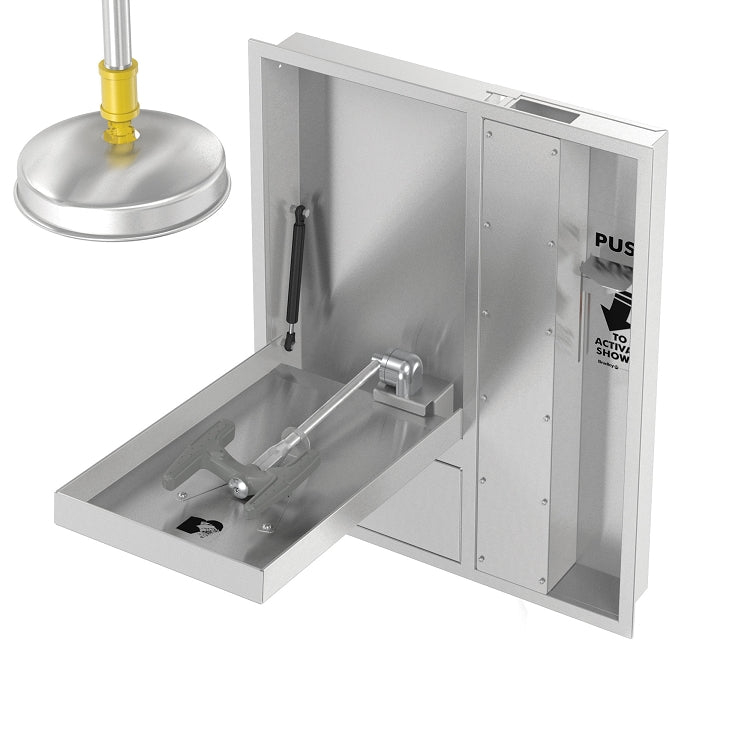 Bradley S19345JXB Concealed Barrier Free Eye/Face Wash & Drench Shower, Combination Units
