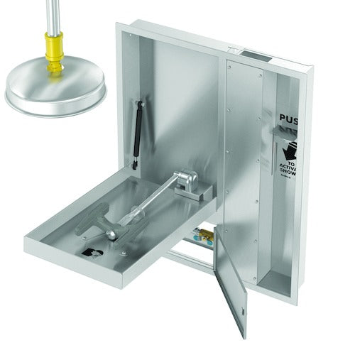 Bradley S19345JXBT Concealed Barrier Free Eye/Face Wash & Drench Shower, Combination Units