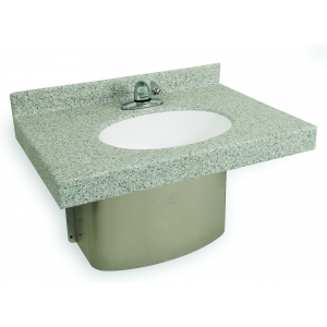 Bradley S45-2458 LD-3010 1 Station Moondust London Gray, Handwashing Stations