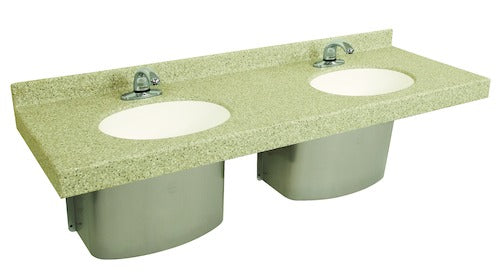 Bradley S45-2459 LD-3010 2 Station Oak Mesa Bone, Handwashing Stations