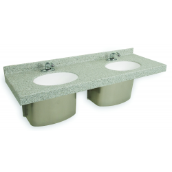 Bradley S45-2460 LD-3010 2 Station Moondust London Gray, Handwashing Stations