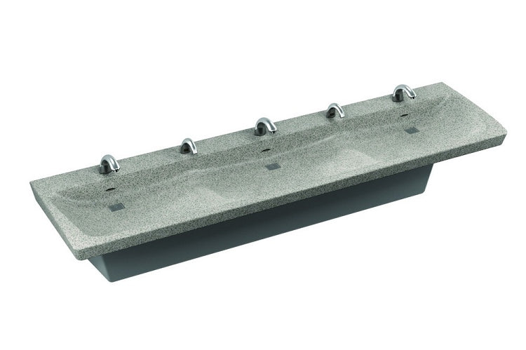 Bradley S93-740 ELX 3-station Empire Gray Bowl, Handwashing Stations