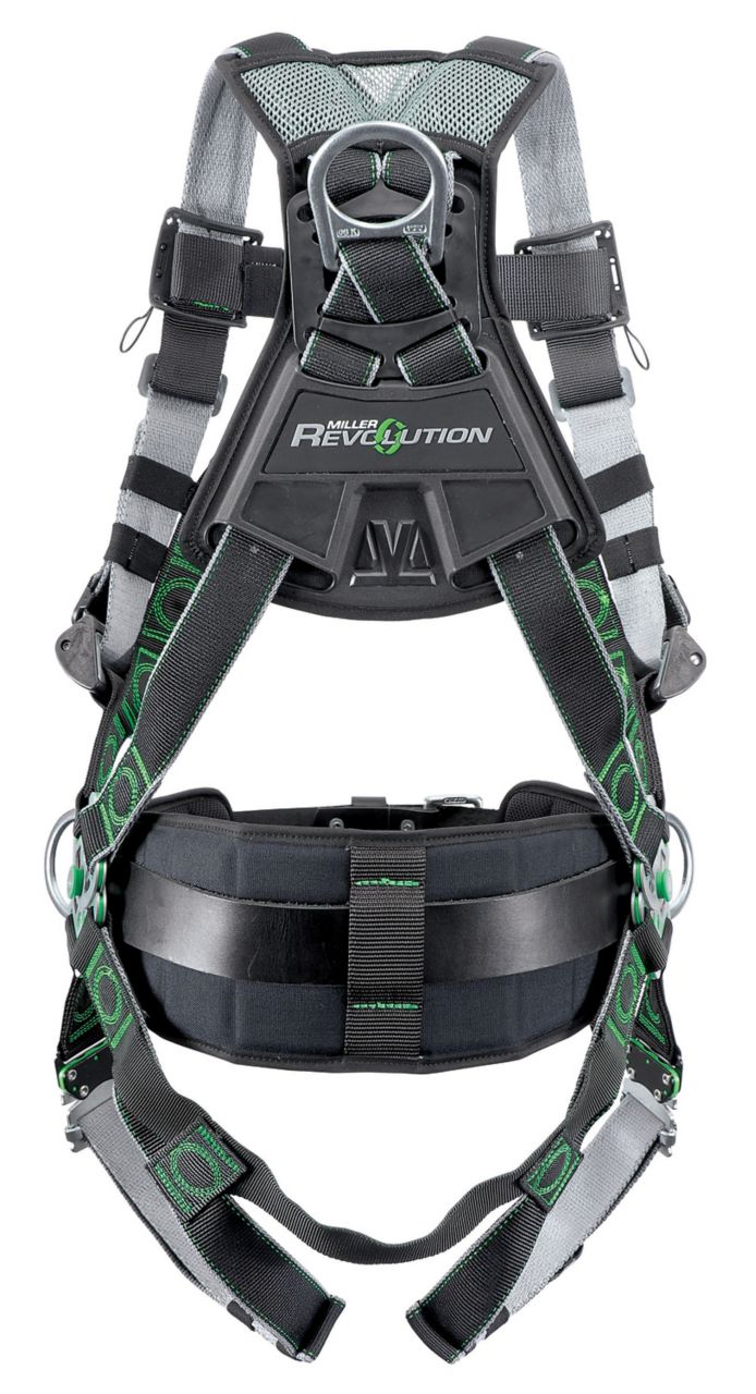 Miller RDTSL-QC/UBK Revolution DualTech Tower Climbing Harness, HARNESSES, BELTS & ACCESSORIES