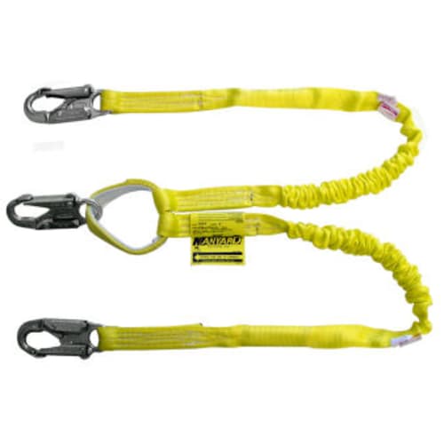 Miller 232WLS/6FTYL Manyard Shock Absorbing Double Lanyard, Shock-Absorbing Lanyard