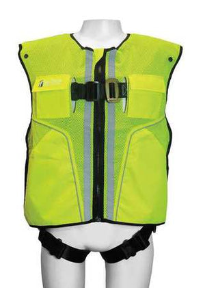 Falltech 7015SML Vest Harness Construction Grade 1D Standard Non-Belted Lime Sm/Med MB/MB, Hi-Vis Safety Vest