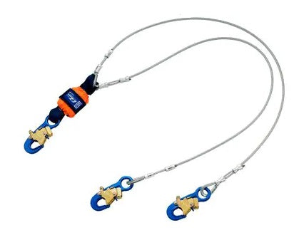 3M DBI-SALA 1246068 EZ-Stop Leading Edge 100% Tie-Off Cable Shock-Absorbing Lanyard Orange, 6 ft
