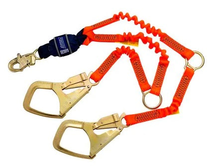 3M DBI SALA 3M DBI-SALA 1246150 Force2 Hi-Vis Elastic 100% Tie-Off Shock Absorbing Lanyard