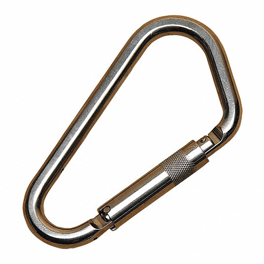3M DBI SALA 3M DBI-SALA 2000301 Self-Closing/Triple Locking Carabiner, Stainless Steel, 2 in Gate, Carabiners