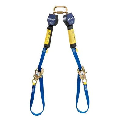 3M DBI SALA 3M DBI-SALA 3101373 Nano-Lok Tie-Back Twin-Leg Quick Connect Self Retracting Lifeline, Web 9 ft. (2.7m), Self-retracting Lifelines