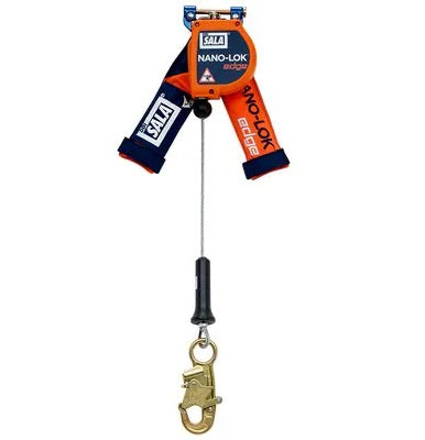 3M DBI SALA 3M DBI-SALA 3500210 Nano-Lok edge Quick Connect Self Retracting Lifeline - Cable Orange, 8 ft. (2.4 m)