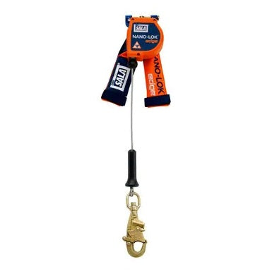 3M DBI SALA 3M DBI-SALA 3500211 Nano-Lok Edge Quick Connect Self Retracting Lifeline Cable, Orange, 8 ft (2.4 m)