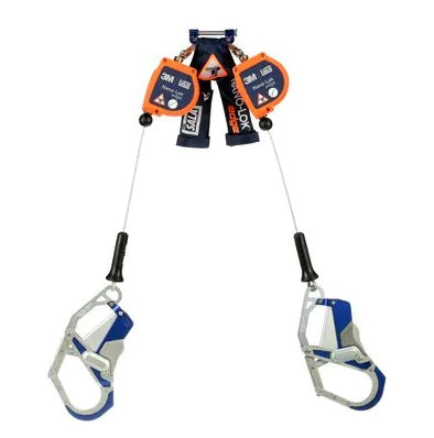 3M DBI SALA 3M DBI-SALA 3500257 Nano-Lok Edge Twin-Leg Quick Connect Self Retracting Lifeline, Cable Orange