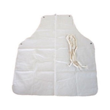 Chicago Protective Apparel 536-FRD-14.9 36" Natural FR Duck Bib Apron, Heavier Weight