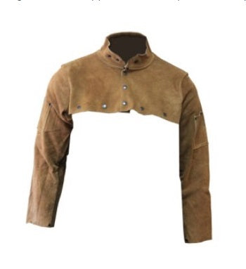 Chicago Protective Apparel 577-CL Imported Rust Split Leather Cape Sleeve