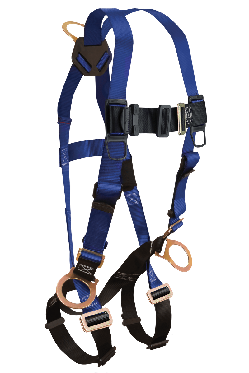 Falltech 7017 Contractor FBH 3D Standard Non-Belted UniFit MB Legs MB Chest, Full Body Harness