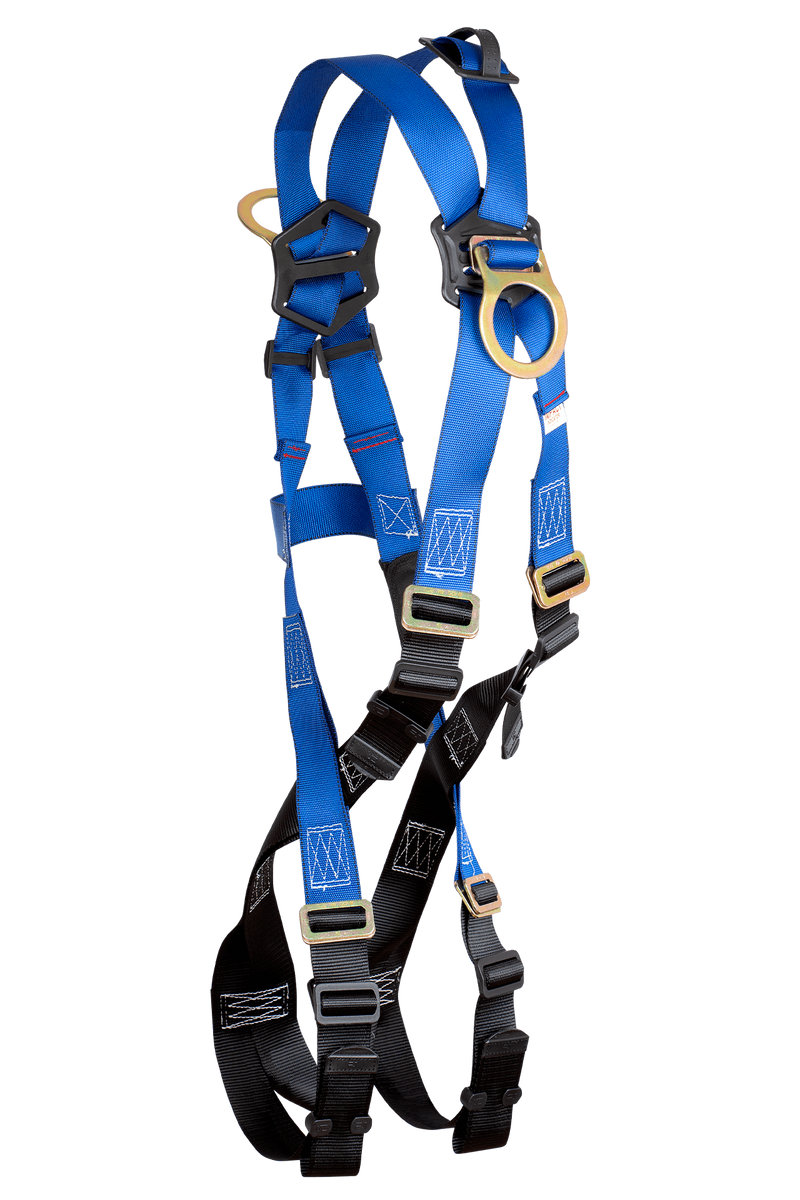 Falltech 7019A Contractor FBH 2D Crossover Climbing UniFit MB Legs, Chest and Torso, Full Body Harness