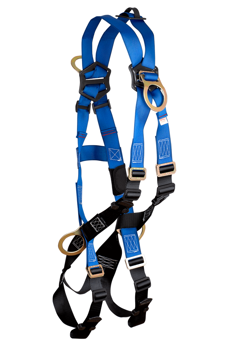 Falltech 7019B Contractor FBH 4D Crossover Climbing UniFit MB Legs, Chest and Torso, Full Body Harness
