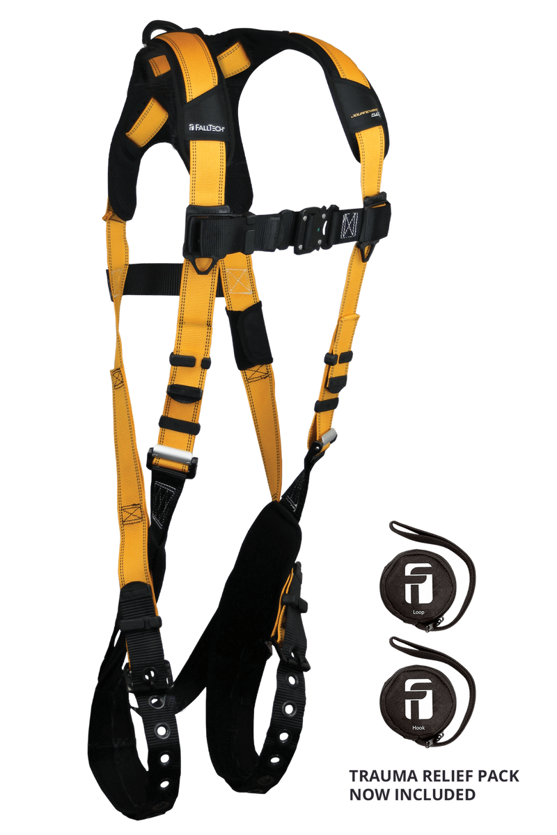 Falltech 7023QC Journeyman Flex Standard Non-belted FBH UniFit Steel 3D QC Legs/Chest, Body Harness