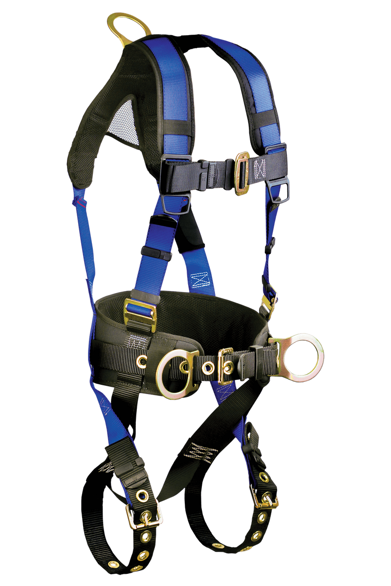 Falltech 7073BSM Contractor+ FBH 3D Construction Belted Small/Med TB Legs MB Chest, Full Body Harness