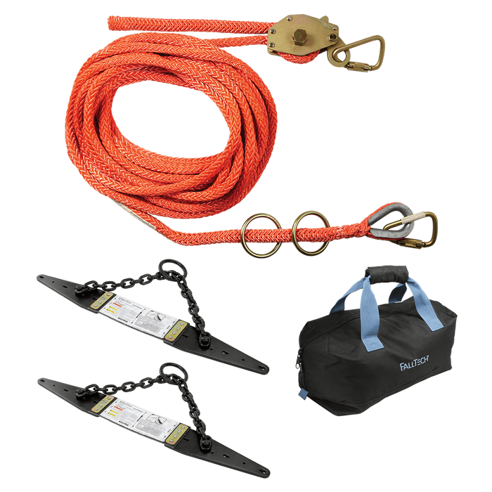 Falltech 7493A502 2-Person Temporary HLL/Chain Anchor Kit