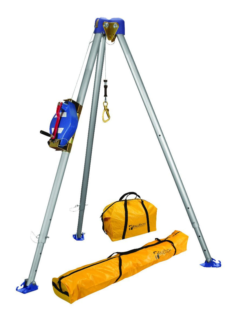 Falltech 7500 Tripod Kit w/7281 3-Way +Bags, Confined Space Tripod System