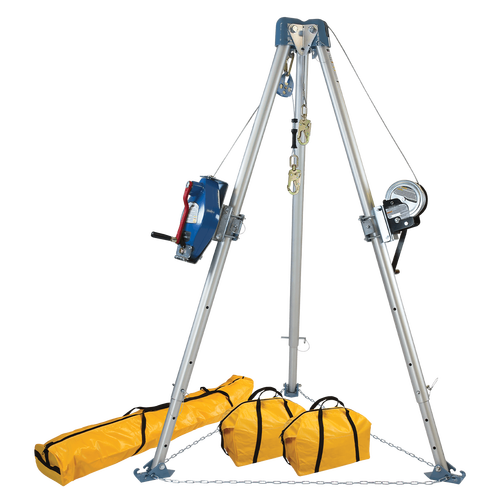 Falltech 7504S 7504 S Confined Space Tripod Kit Fall Arrest Protection, Confined Space Tripod System